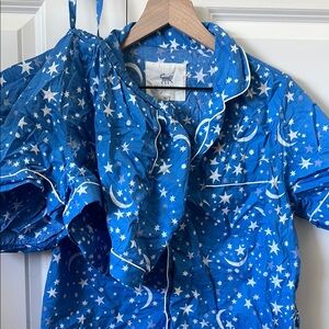 Womens Printfresh Blue Starry Pajama Set